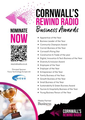 Cornwall's Rewind Radio Business Awards 2026